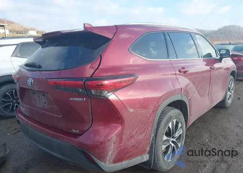 2021 Toyota Highlander Hybrid Xle from USA, damaged, VIN 5TDHBRCH2MS517614